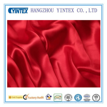 Red Mulberry Silk Charmuse tecido sólido